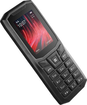 Crosscall Core S5 schwarz Vorderseite linke Seite schräg