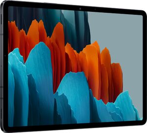 Samsung Galaxy Tab S7 musta etupuolella vasen puoli